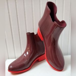 Adorable AMERICAN APPAREL Waterproof Ankle Rain Boots Sz 8 EUC